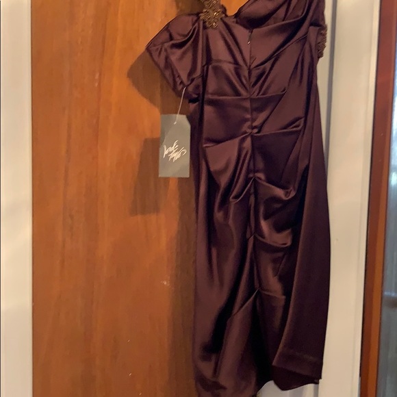 XSCAPE one shoulder brown dress - Picture 7 of 7